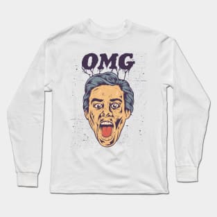 The Man Screaming OMG Long Sleeve T-Shirt